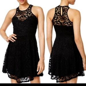 Black lace cut out dress size XL